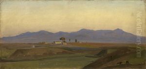 Blick aus der romischen Campagna auf die Sabinerberge