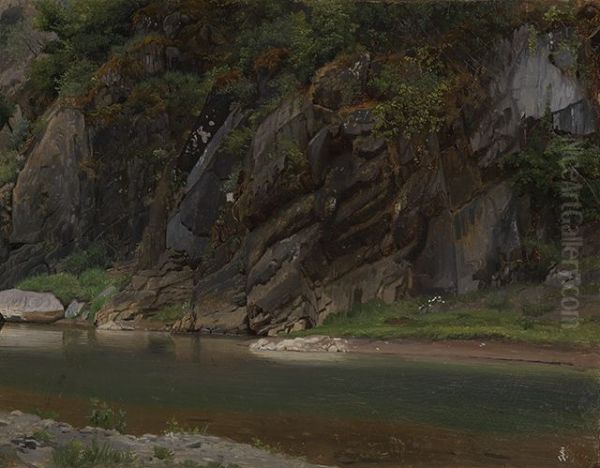Fluss mit felsigem Ufer - view 1