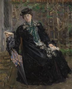 Portrait of Mrs. Charlotte Berend-Corinth in the garden Portrait of Mrs. Charlotte Berend-Corinth in the garden