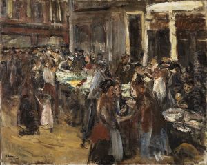 Gemusemarkt in Amsterdam by Max Liebermann