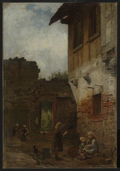 Blick in den Hof eines Bauernhauses - view 1