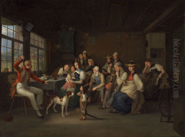 Schweizer Gardist erzahlt in seiner Heimat seine Erlebnisse wahrend der Pariser Juli-Revolution von 1830 - view 1