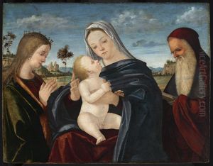 Maria mit dem Kind und den Heiligen Katharina und Hieronymus by Vittore Carpaccio