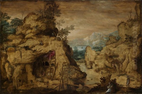 Gebirgslandschaft mit Einsiedler - view 1