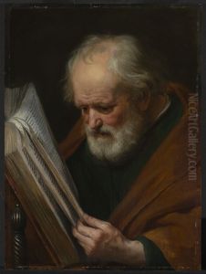 Halbfigur eines lesenden Apostels (Paulus?)