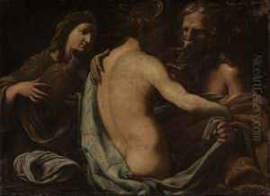 Loth und seine Tochter by Giovanni Francesco Barbieri