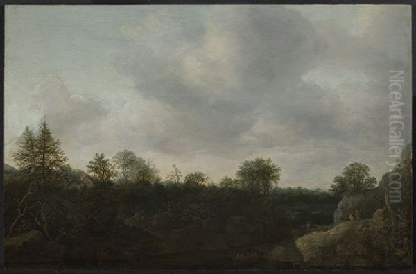 Forest landscape with a river - view 1