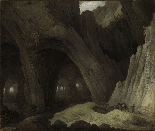 Cave with mules - view 1