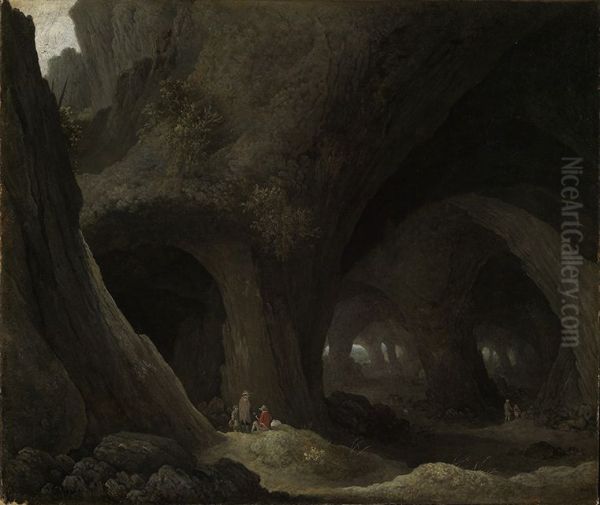 Cave with resting shepherds - view 1