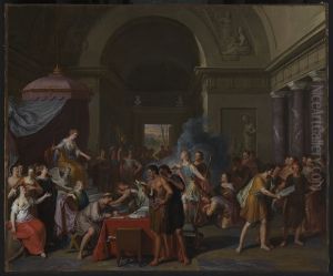 Aneas kommt zu Konigin Dido by Gerard Hoet