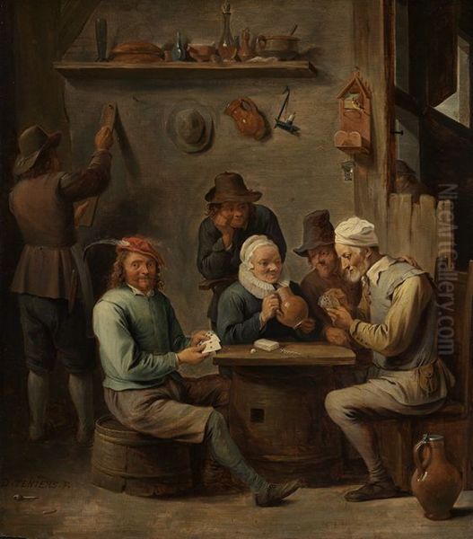 Kartenspieler im Wirtshaus - view 1