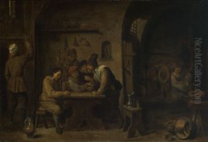Zechende Manner in einer Schenke by David Teniers the Younger