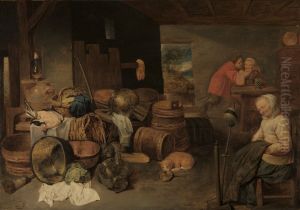 Interior of a peasant's house by David Ryckaert III