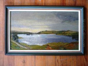 Lac D'auvergne Hst Marouflee by Maurice Busset