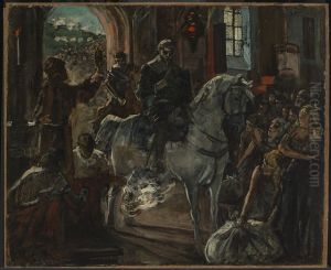 Tilly empfangt den Segen wahrend der Schlacht bei Wimpfen