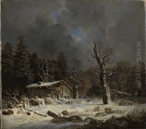 Forsthaus im Winterwald - view 1