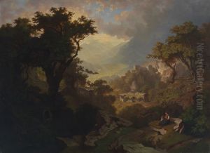 Landschaft bei Meran mit Blick auf Schloss Tirol