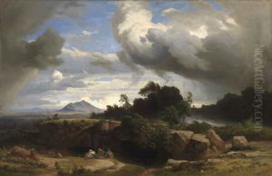 Approaching thunderstorm in the Roman Campagna