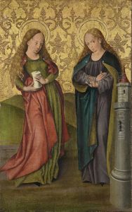 Die Heiligen Magdalena und Barbara by Friedrich Herlin