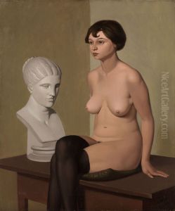 Female Nude by Plaster Head Female Nude by Plaster Head