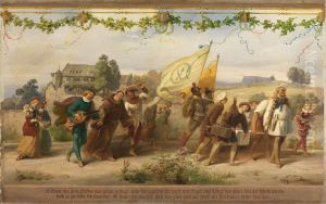 Triumph des Konigs Wein, 8. Bild by Adolf Schrodter