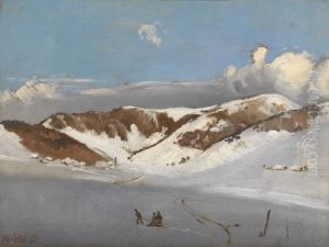 Das Herzogenhorn im Neuschnee by Eugen Bracht