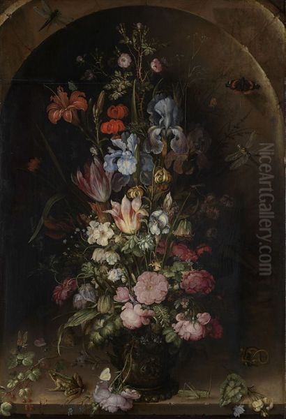Flower still life in a niche - view 1