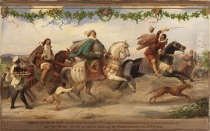 Triumph des Konigs Wein, 7. Bild by Adolf Schrodter