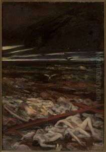 Pestilence, right-hand section of the triptych "Disaster"
