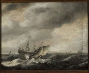 Ships on the sea by Hendrick Van Anthonissen