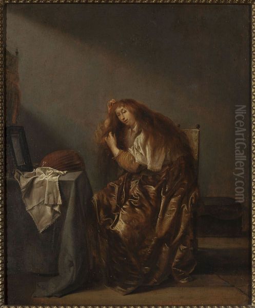 Woman in front of the mirror - view 1