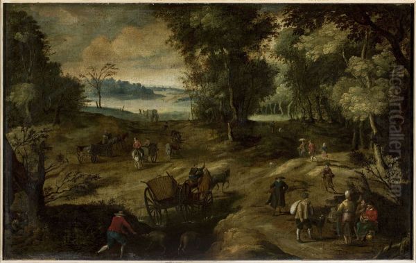 Landscape with peasants - view 1