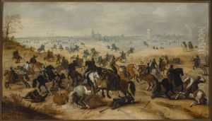 Battle on Vught Heath by Peter Snayers