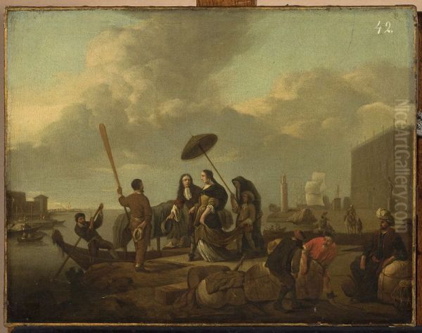 Scene in a port - view 1