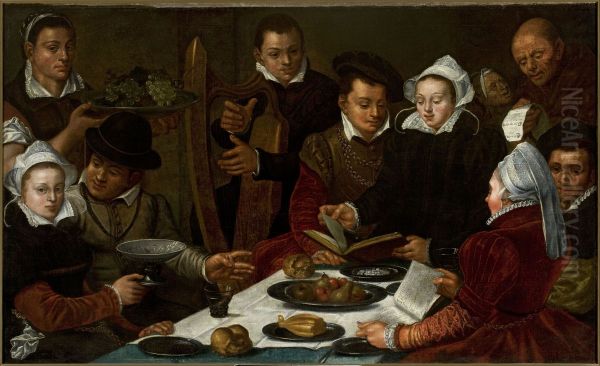 Company at the table - view 1
