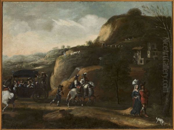 Landscape with a carriage - view 1