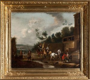 Departure for hunting by Pieter Wouwerman