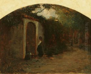Paesaggio Con Figura by Vittorio Bussolino