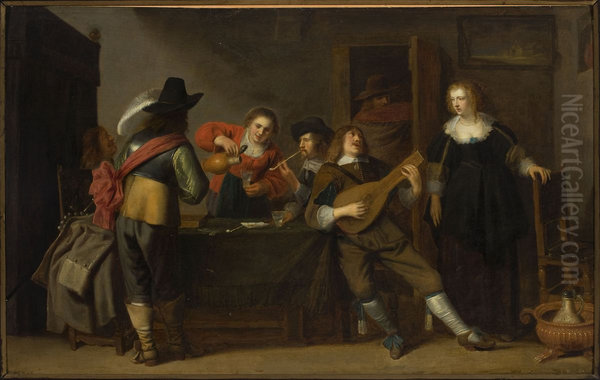 Genre scene - in a tavern - view 1