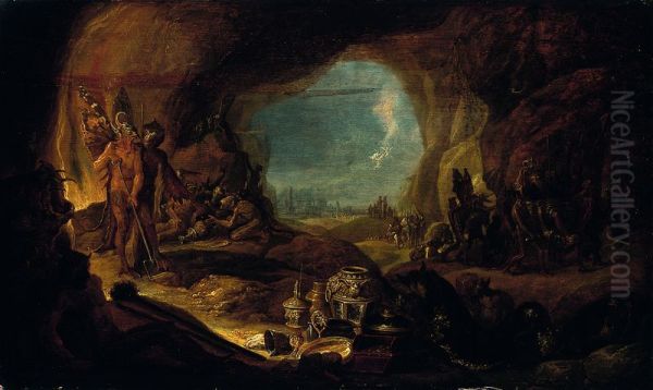 Rich man descending into hell - view 1