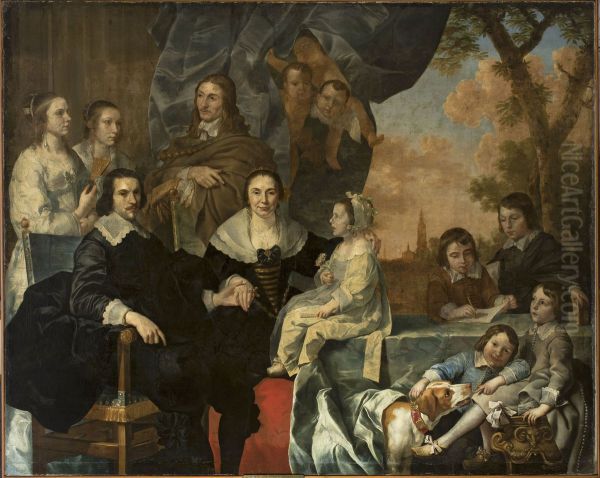 Self-portrait with the family - view 1