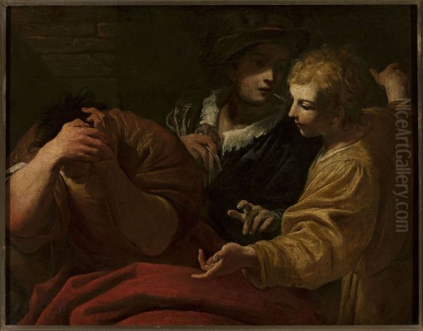 Joseph explaining dreams at the Pharaoh's court - view 1