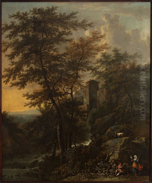 Pastoral landscape with a watermill - view 1