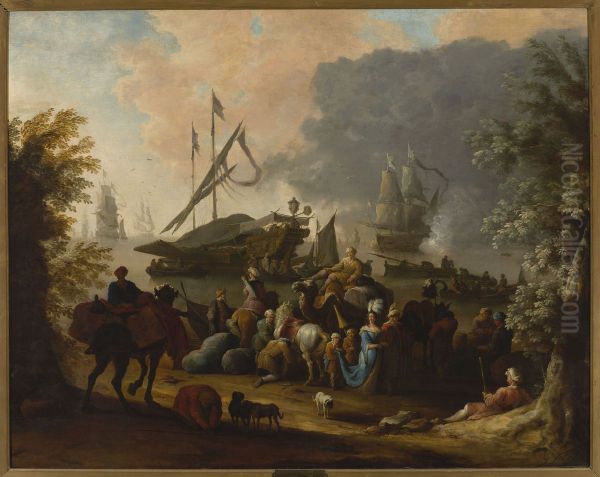 Scene in an Eastern port - view 1