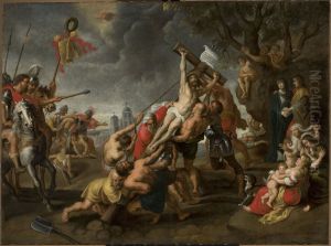 35-38; Mark 15:24-27; Luke 23:33; John 19:18) by (studio of) Rubens, Peter Paul