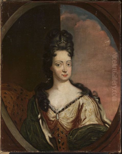 Elisabeth Christine of Brunswick-Wolfenbuttel (1691-1750), wife of emperor Charles VI, against clouds - view 1