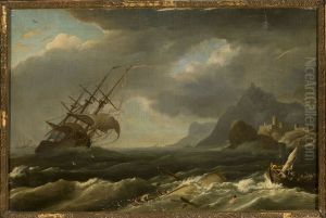 Castaways during a sea storm by Joseph Vernet