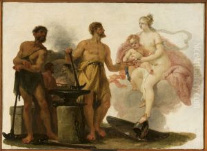 Venus in the forge of Vulcan by Heinrich Fuger