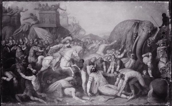 Victory of Alexander the Great over Poros, king of India, in 326 - view 1