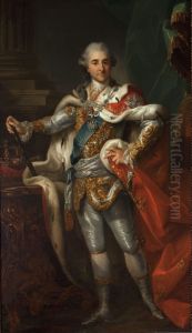 Portrait of Stanislaw August Poniatowski in the coronation costume by Marcello Bacciarelli